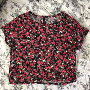 Soft floral crop top